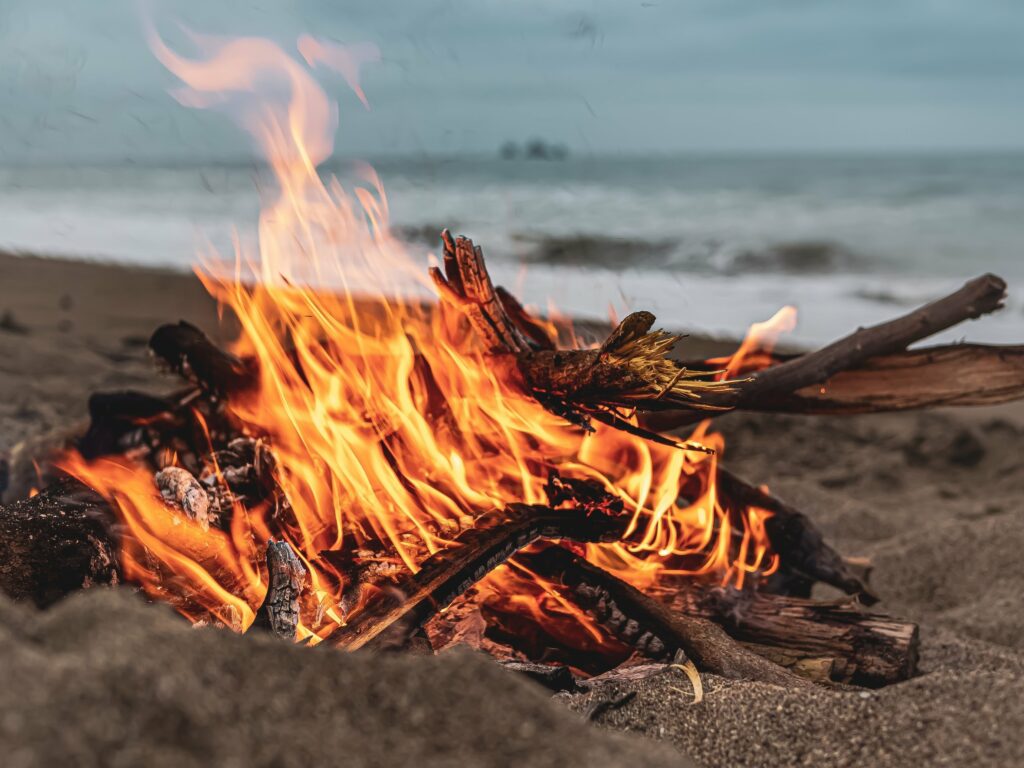 Campfire on a Beach